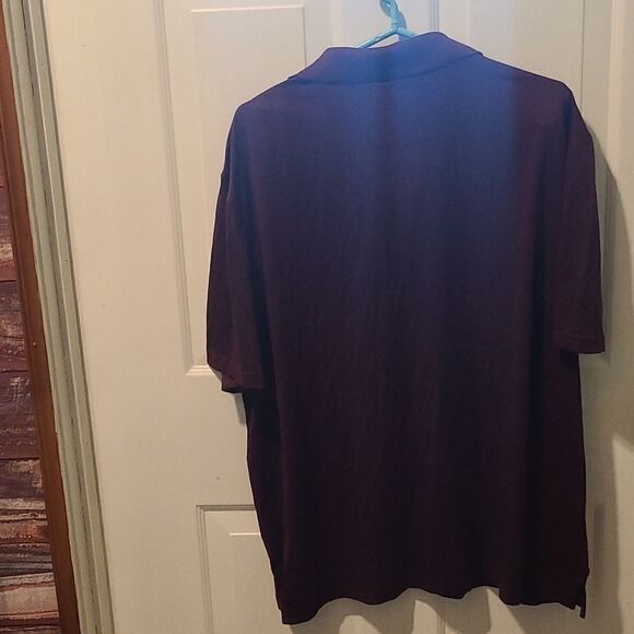 Men's XXL Haggar Moisture Wicking Wine-Colored Short Sleeve Polo - Picture 6 of 6
